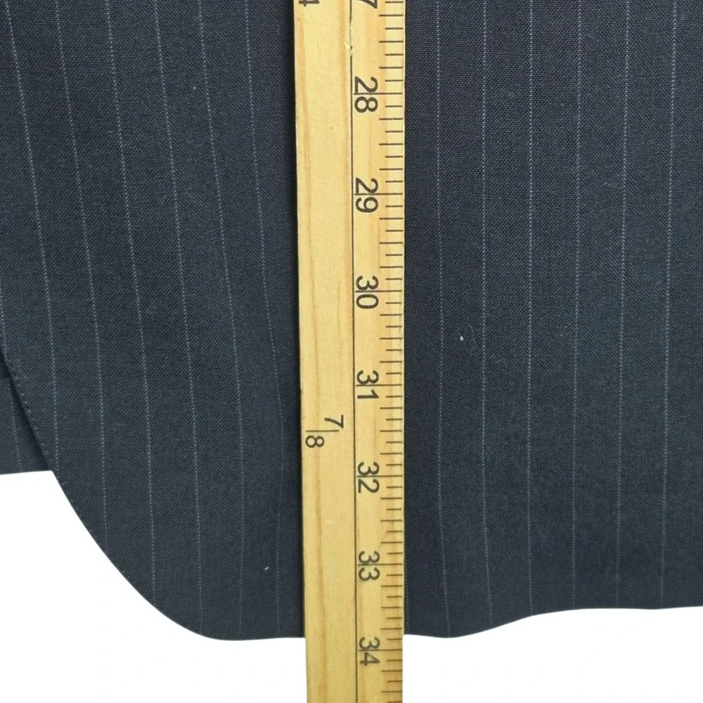 Vtg Brooks Brothers Makers Pinstripe Wool Brooksease‎ Blazer 41L Navy Sport Coat